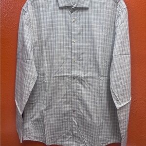 Calvin Klein Gray Plaid Men's Shirt